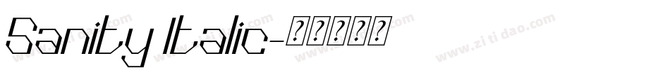 Sanity Italic字体转换